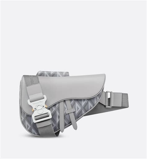 Saddle Bag Dior Gray CD Diamond Canvas and Dior Gray 